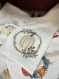 Fall/Halloween: White Pumpkin Wreath Towel