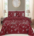Floral Reversible Cotton Quilt Cover 6 Pcs Design 205 - Nishat Creative Store
