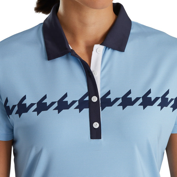FootJoy Cap Sleeve Houndstooth Print Golf Polo 2022 Women