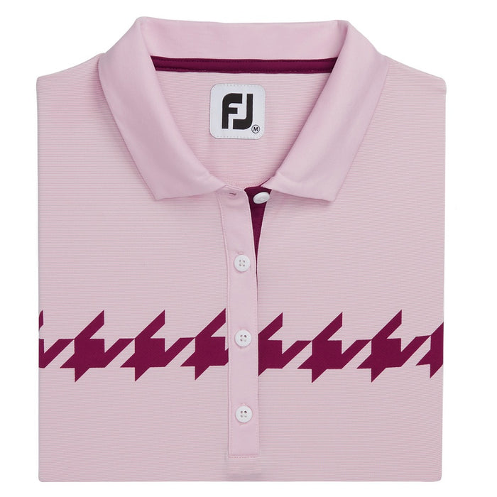FootJoy Cap Sleeve Houndstooth Print Golf Polo 2022 Women