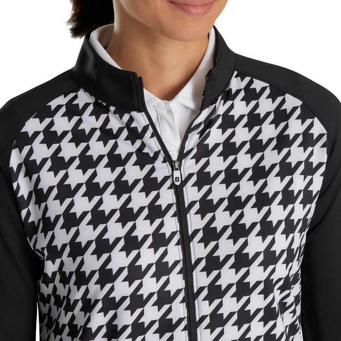 FootJoy Full Zip Houndstooth Print Midlayer Golf Jacket 2022 Women