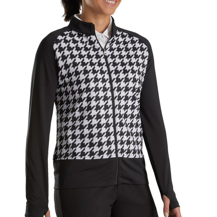 FootJoy Full Zip Houndstooth Print Midlayer Golf Jacket 2022 Women