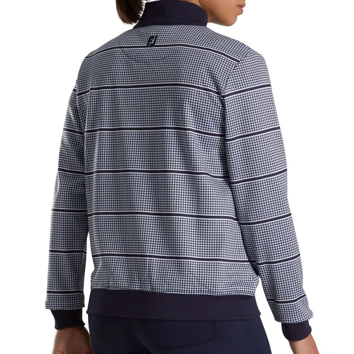FootJoy Half Zip Houndstooth Print Midlayer Golf Pullover 2022 Women