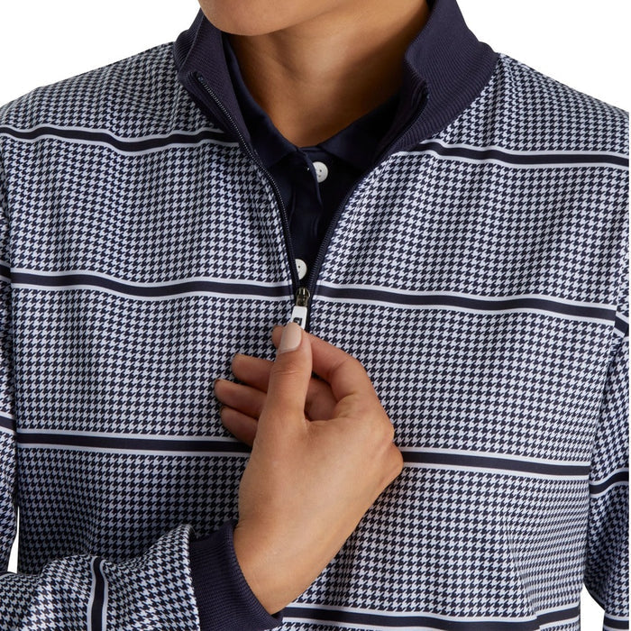 FootJoy Half Zip Houndstooth Print Midlayer Golf Pullover 2022 Women