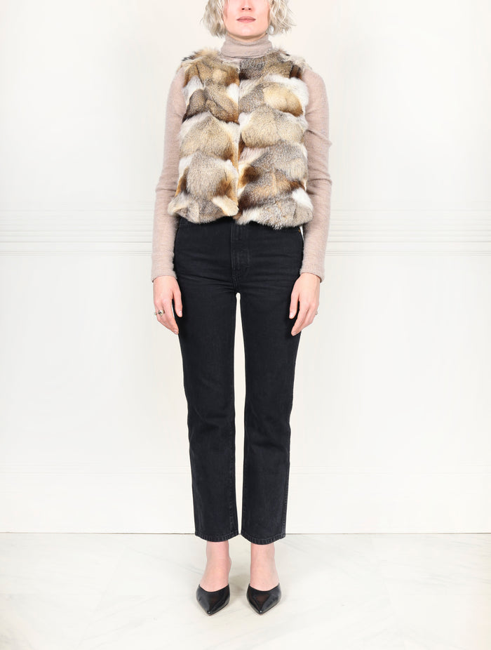Fox Fur Patchwork Vest