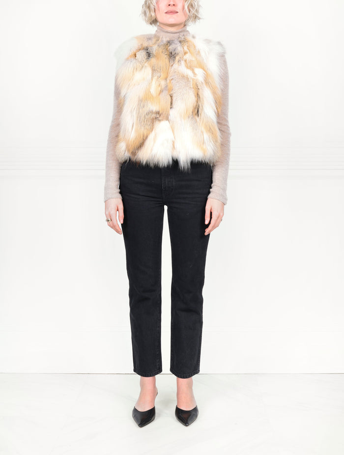 Fox Fur Patchwork Vest