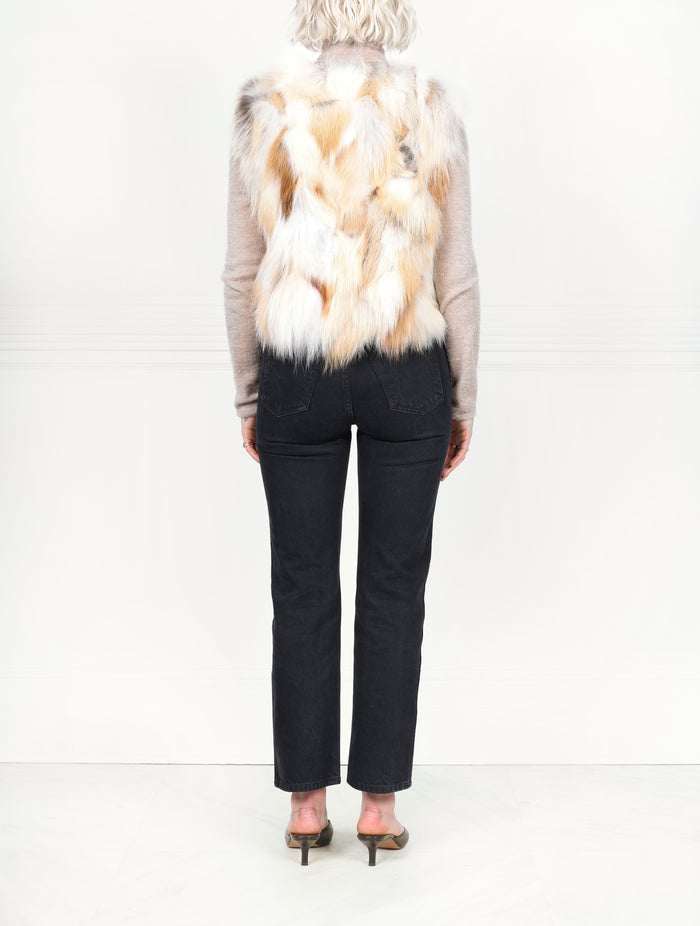 Fox Fur Patchwork Vest