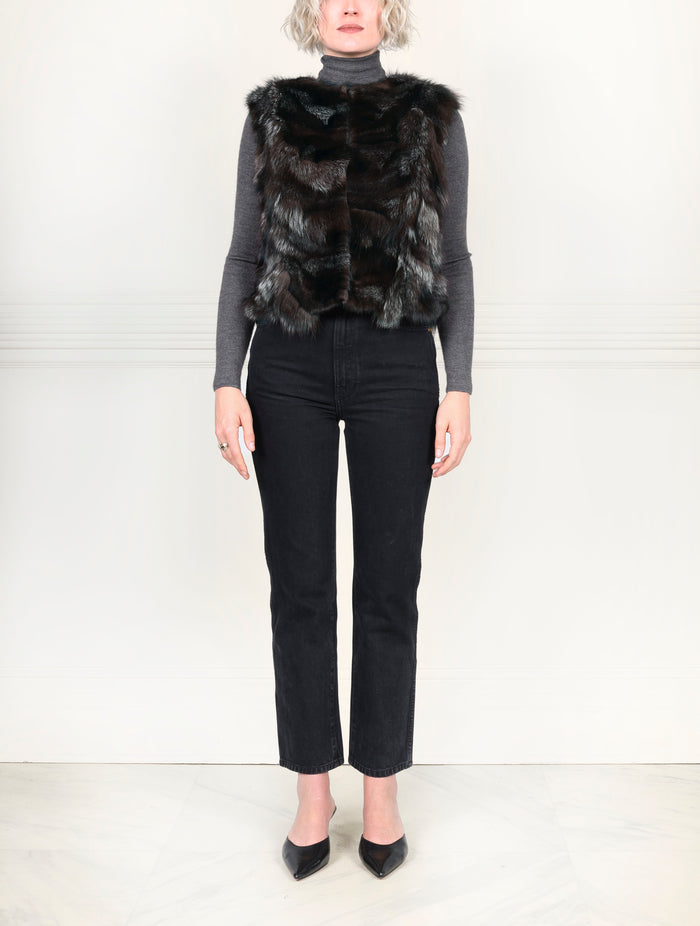 Fox Fur Patchwork Vest