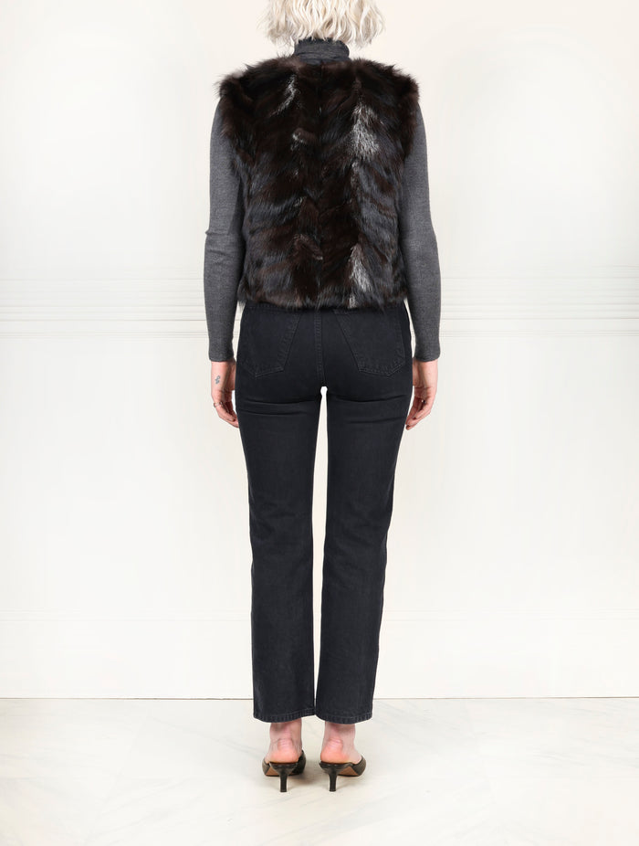 Fox Fur Patchwork Vest