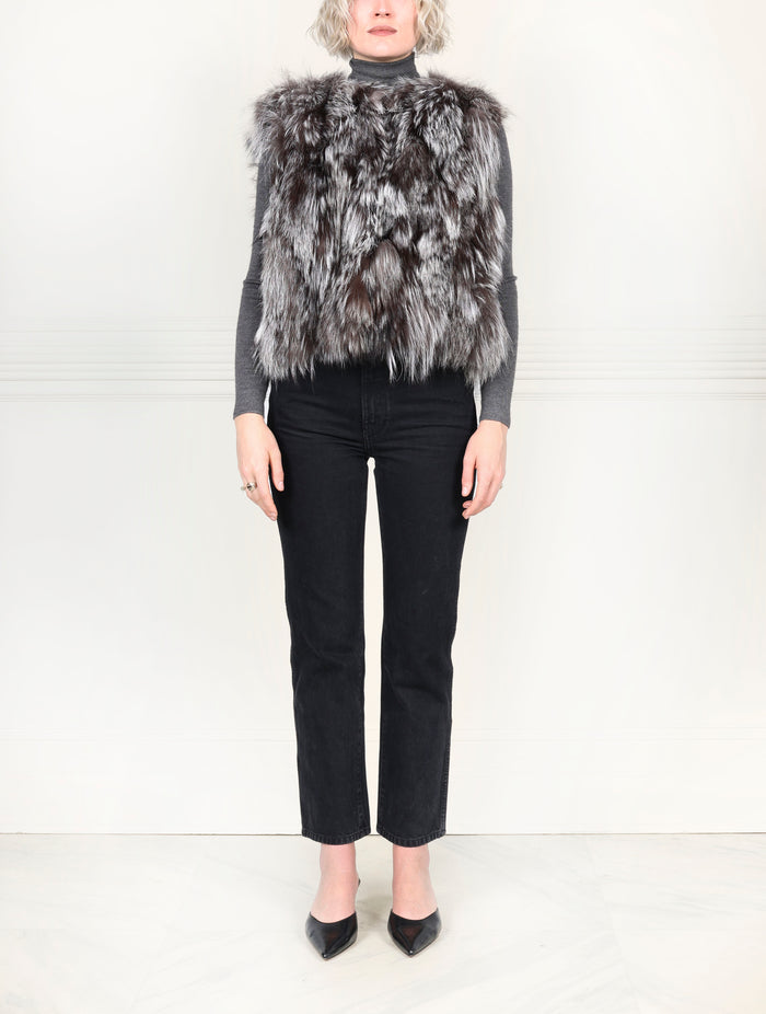 Fox Fur Patchwork Vest