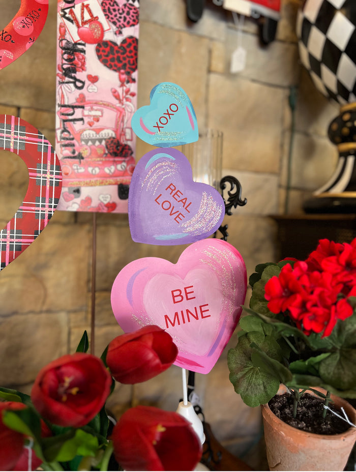 Fun Candy Hearts Stake Outdoor or Indoor