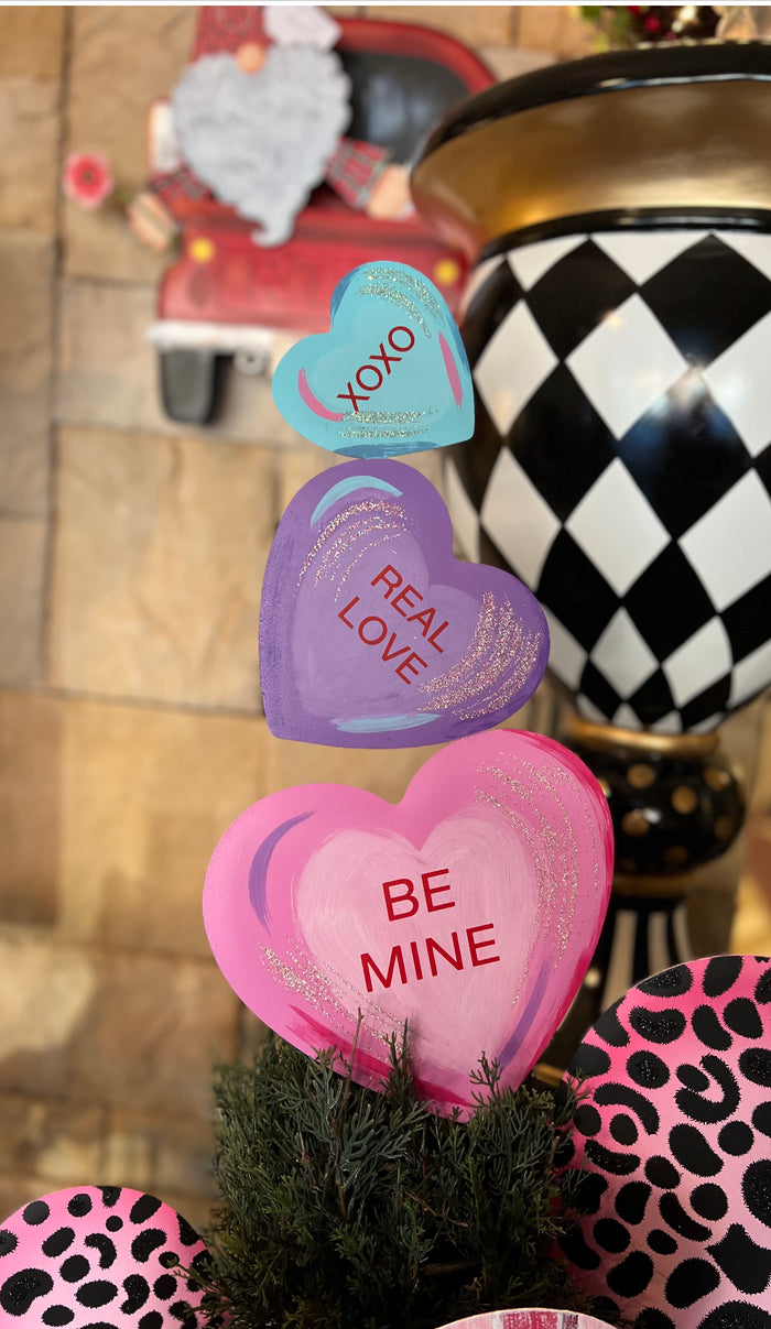 Fun Candy Hearts Stake Outdoor or Indoor