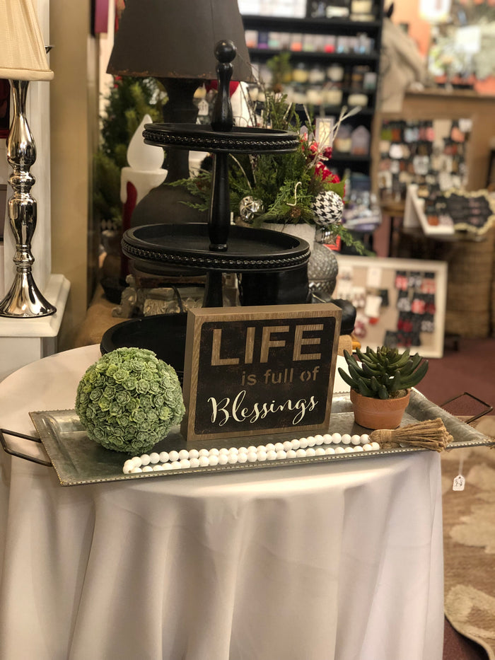 Galvanized Accent Tray for Home Décor