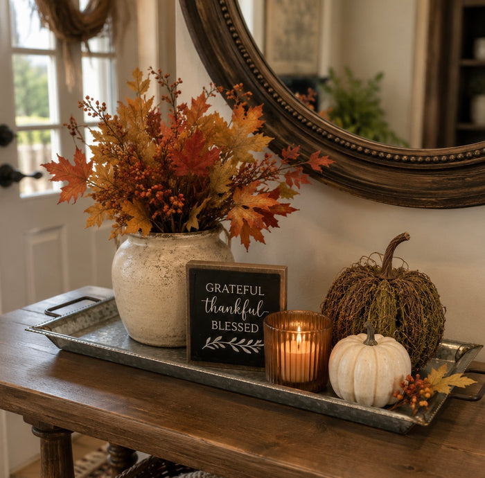 Galvanized Accent Tray for Home Décor