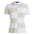 Gfore Offset Rugby Stripe Rib Collar Tech Pique Golf Polo 2023 Women