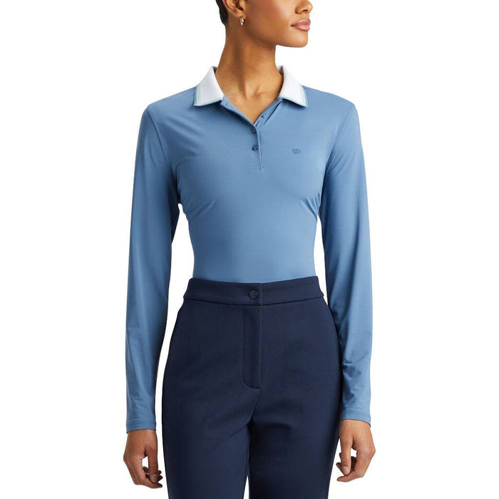 Gfore Rib Collar Silky Tech Nylon Longsleeve Golf Polo 2023 Women