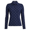 Gfore Skull & T's Silky Tech Nylon Longsleeve Golf Polo 2023 Women