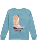 Girls Cowgirl Boot LS Coastal Sky