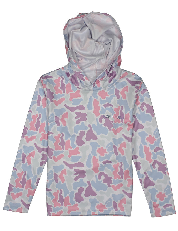 Girls Sportsman Performance Hoodie Cotton Candy Camo
