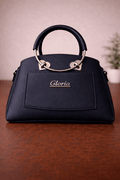 Gloria Heart-Accent Blue Top-Handle Handbag - Nishat Creative Store