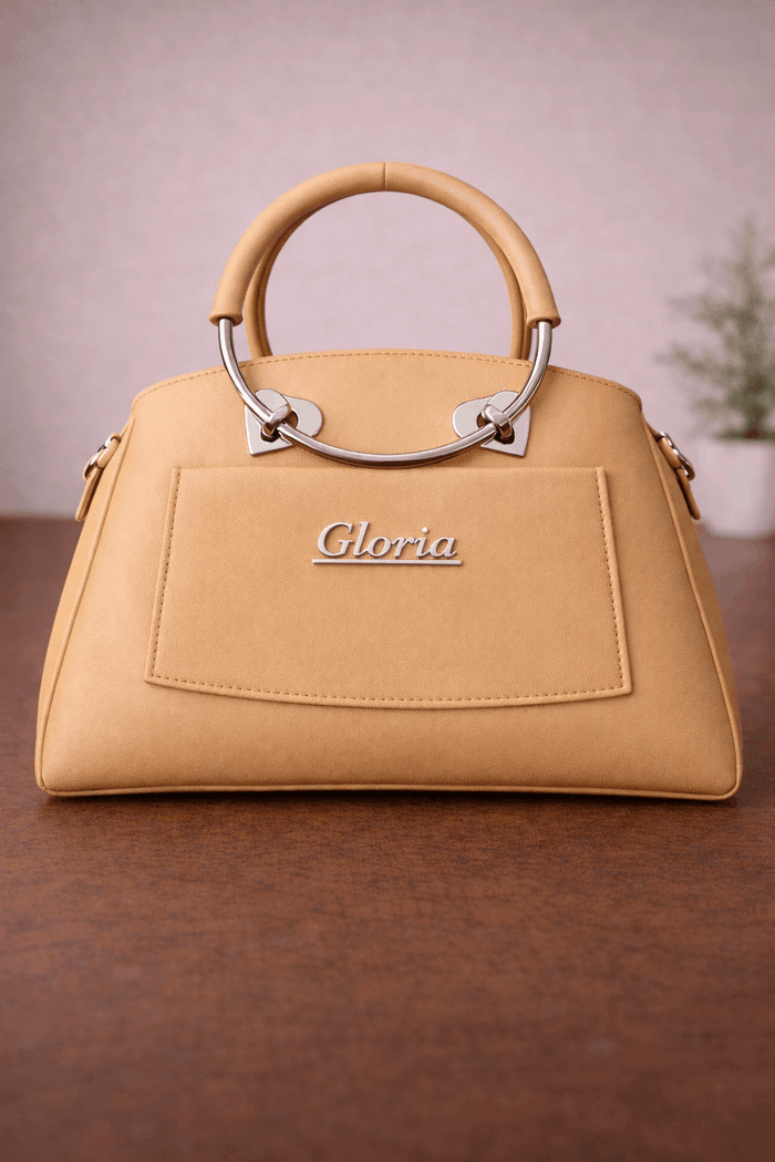 Gloria Heart-Accent Sand Top-Handle Handbag - Nishat Creative Store