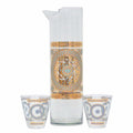 Gold & Aqua Cocktail Pitcher Set, The Hour Shop Vintage Barware and Glassware