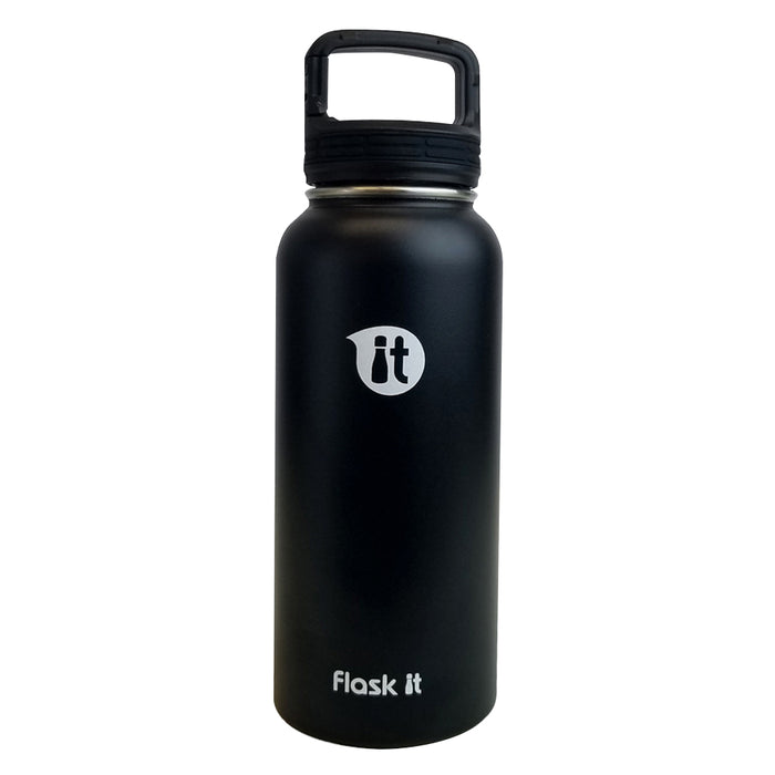 Black / 32 oz (Black Flex Clip Cap)