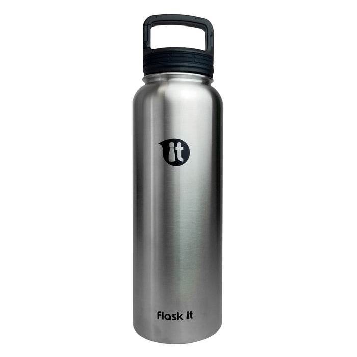 Silver / 40 oz (Black Flex Clip Cap)