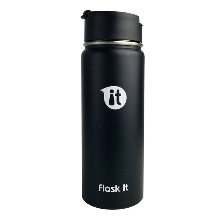 Black / 18 oz (Black Flip Cap)