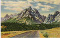 Grand Teton from Jackson-Moran Hwy Grand Teton National Park Wyoming Vintage Postcard (unposted) - Vintage Postcard Boutique