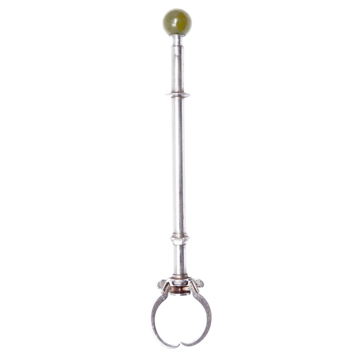 Vintage Art Deco Green Bakelite Ball Tip Utili Tongs | The Hour