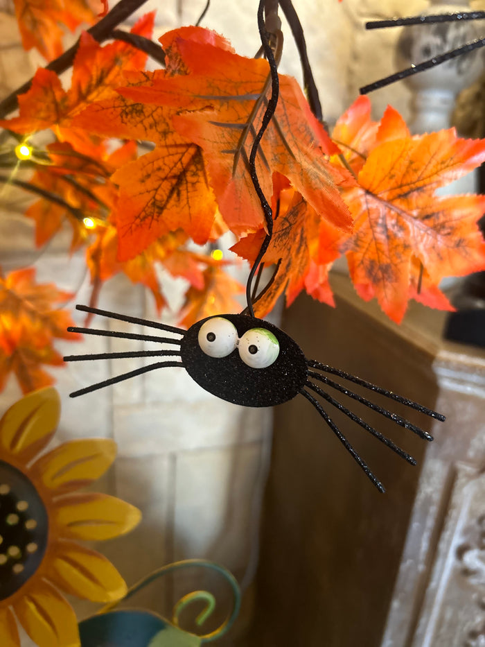 Hanging Metal Spiders in Black 3-Pack
