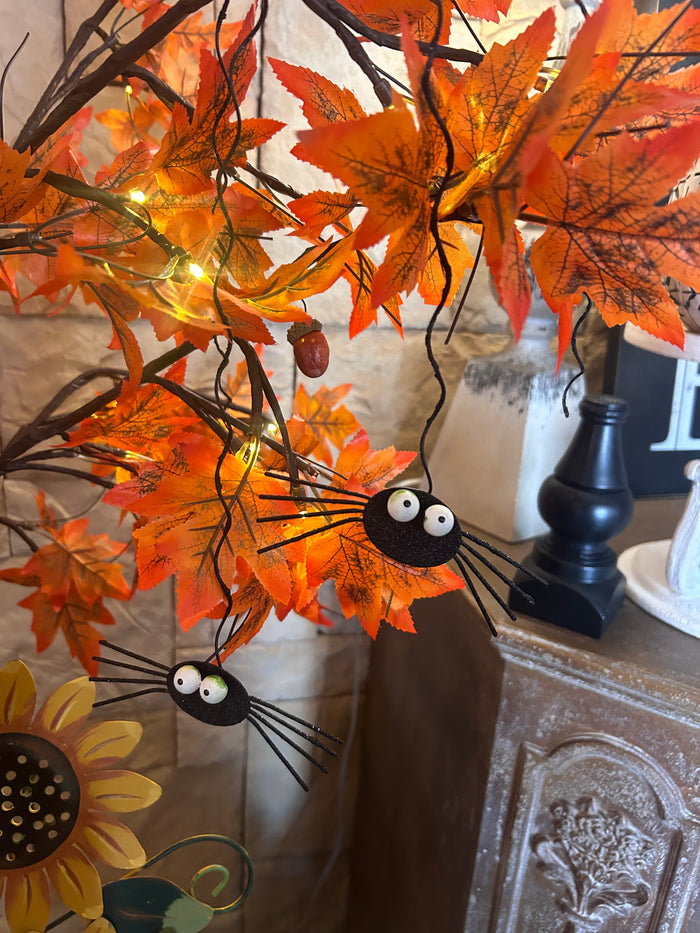 Hanging Metal Spiders in Black 3-Pack