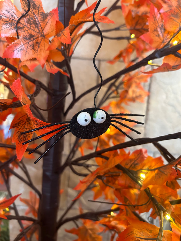 Hanging Metal Spiders in Black 3-Pack