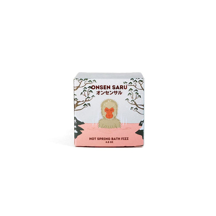 Onsen Saru hot spring bath fizz packaging on a white background