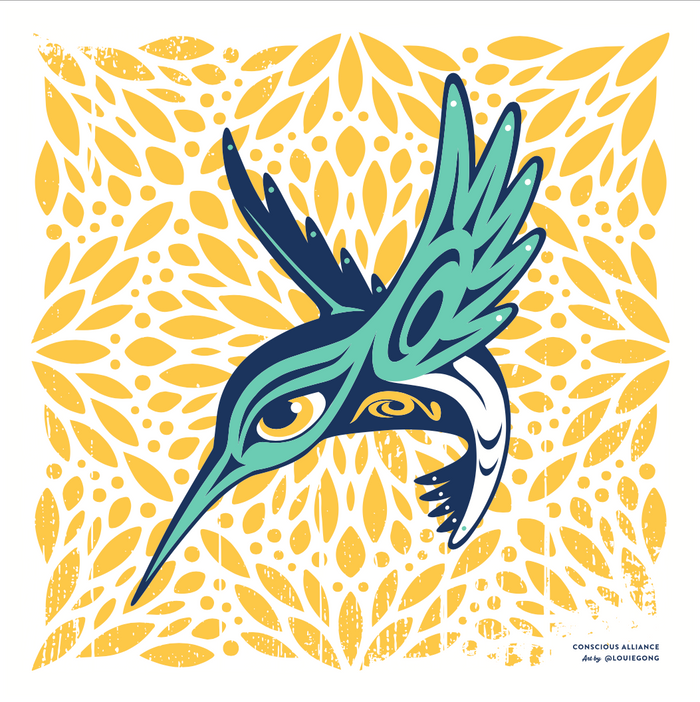Hummingbird Art Print by Louie Gong