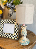 Mini Lamp Blue And Ivory Pineapple