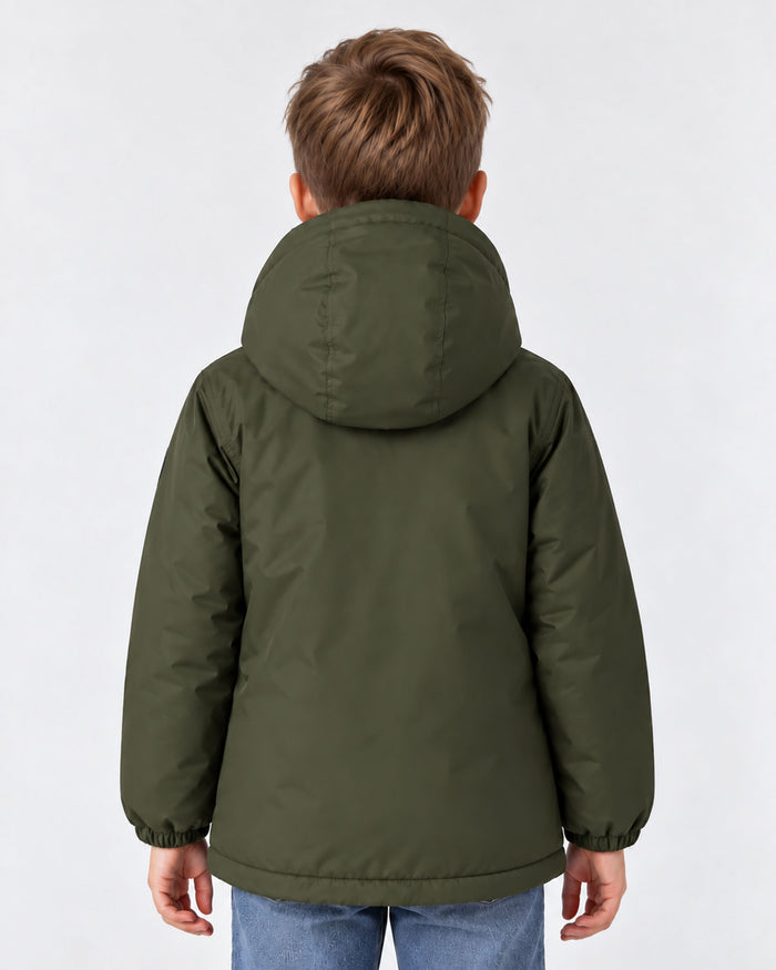 Imperméable doublé enfant Army foncé Glaico sherpa