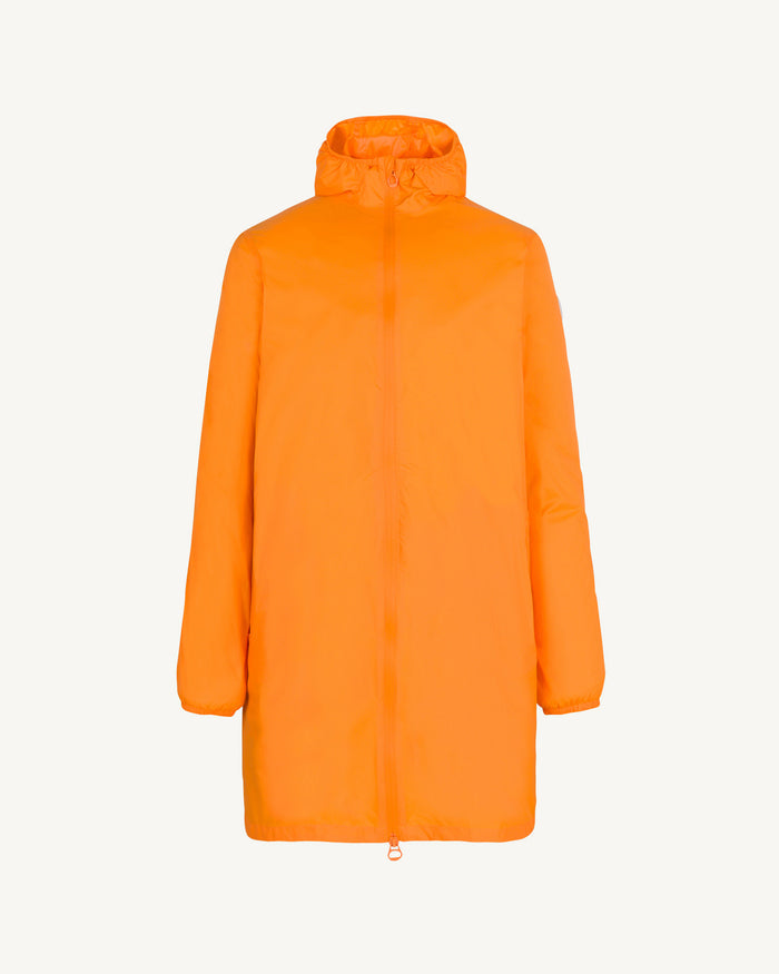 Imperméable long à capuche paquetable Tangerine Oban