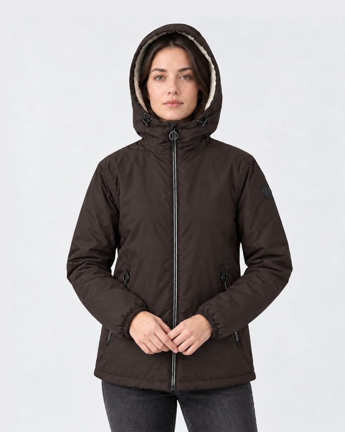 Imperméable Mixte doublé Café noir Glaic sherpa