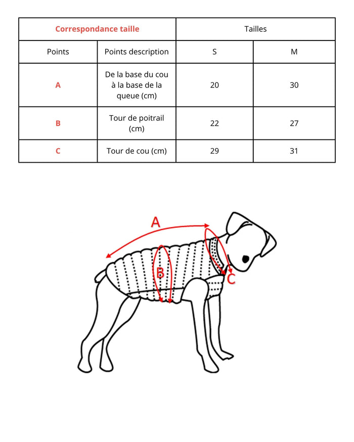 Imperméable pour chien Rouge feu Balto