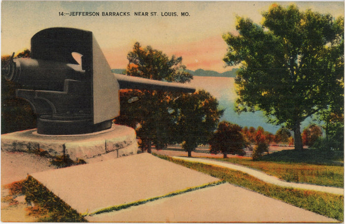 Jefferson Barracks Mississippi River St. Louis Missouri Vintage Postcard (unposted)