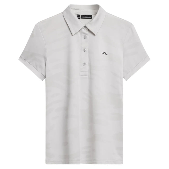 J.Lindeberg Alaya Jacquard Golf Polo Neptune Jacquard Light Gray - SS24 Women