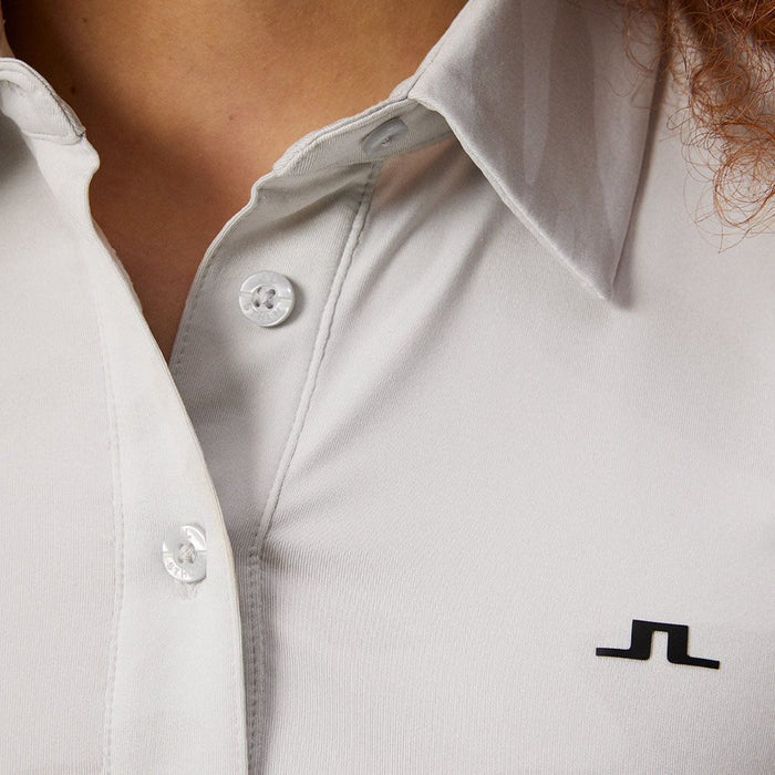J.Lindeberg Alaya Jacquard Golf Polo Neptune Jacquard Light Gray - SS24 Women