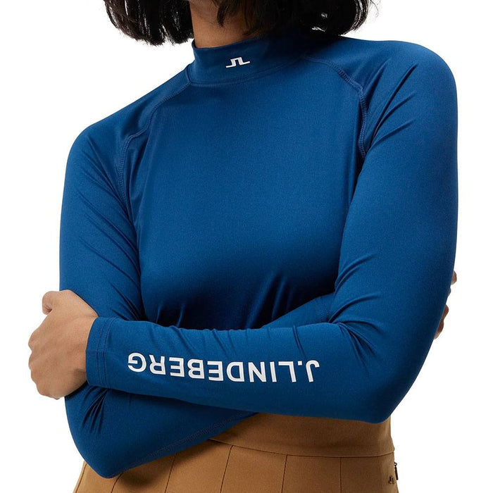 J.Lindeberg Asa Soft Compression Top Golf Baselayer Estate Blue - FW23 Women