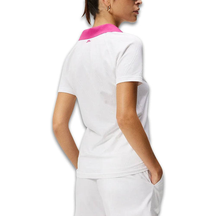 J.Lindeberg Baily Seamless Golf Polo White - SS24 Women
