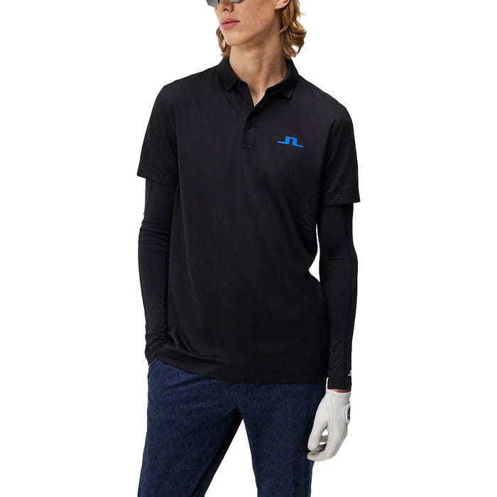J.Lindeberg Bridge Regular Fit Golf Polo Black - SS24