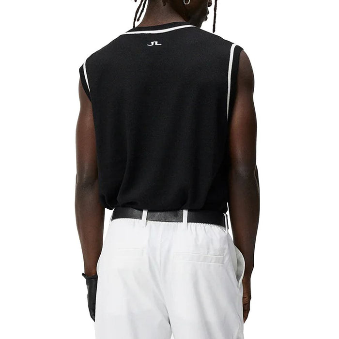 J.Lindeberg Fraser Knitte Golf Vest Black - WI23