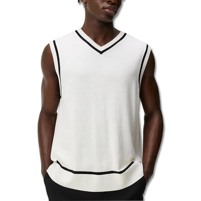 J.Lindeberg Fraser Knitte Golf Vest White - WI23