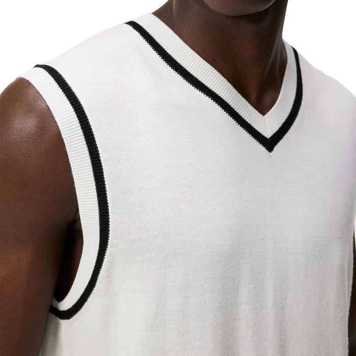 J.Lindeberg Fraser Knitte Golf Vest White - WI23